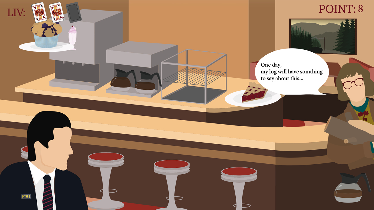 Picture of a svg vector drawing og the red room from Twin Peaks